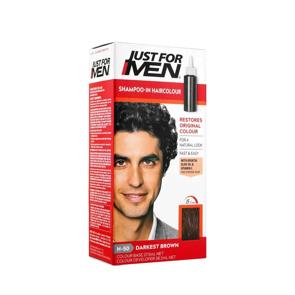 Just For Men Color Hair H-50 Darkest Brown