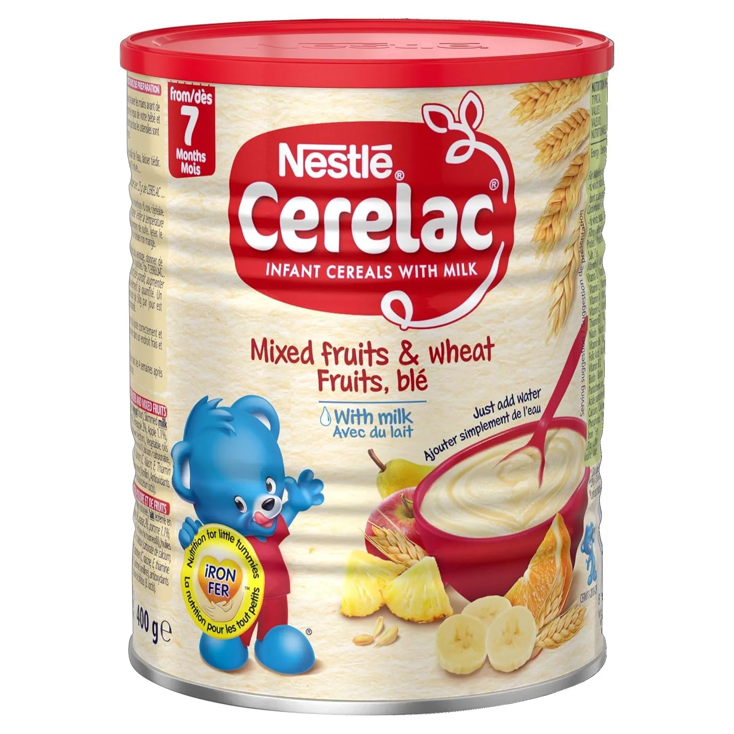 Nestle Cerelac Tin 7M Mixed Fruits And Wheat 400G