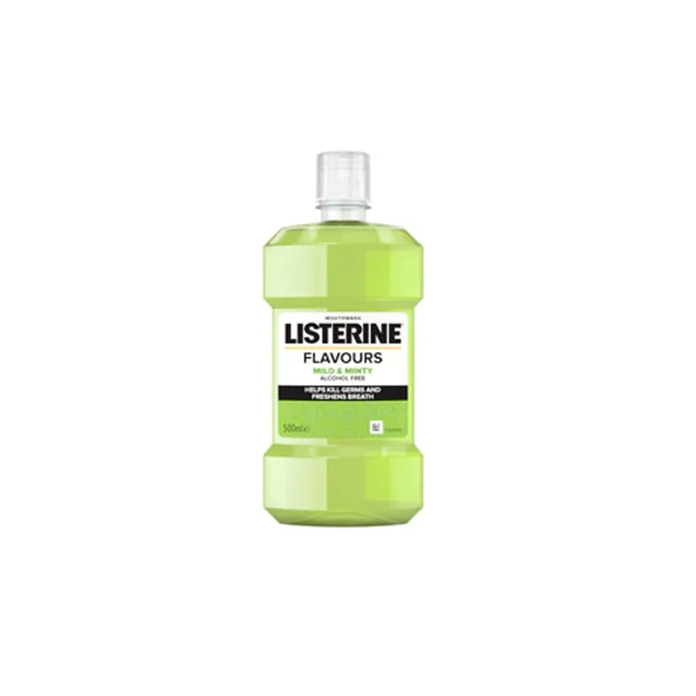 Listerine MouthWash Flavors Mild And Minty 500Ml