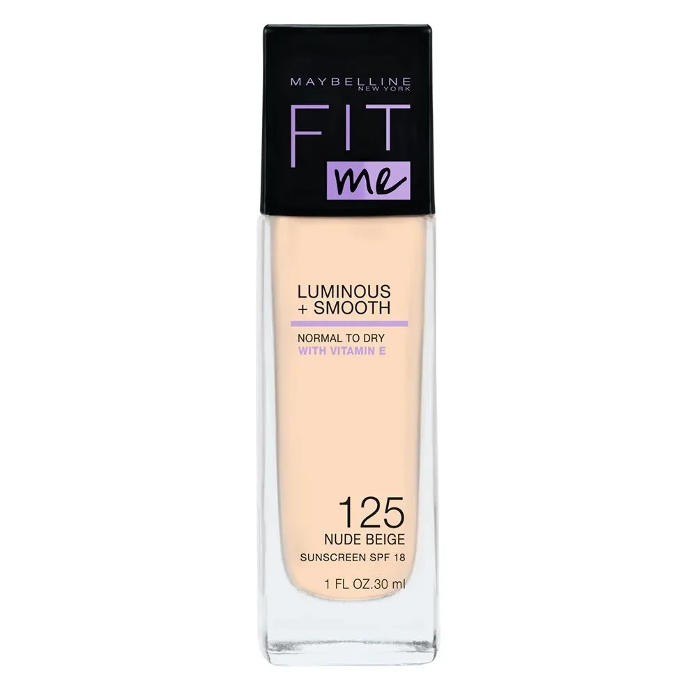 Maybelline Foundation Fit Me Glass 125 Nude Beige 30ML