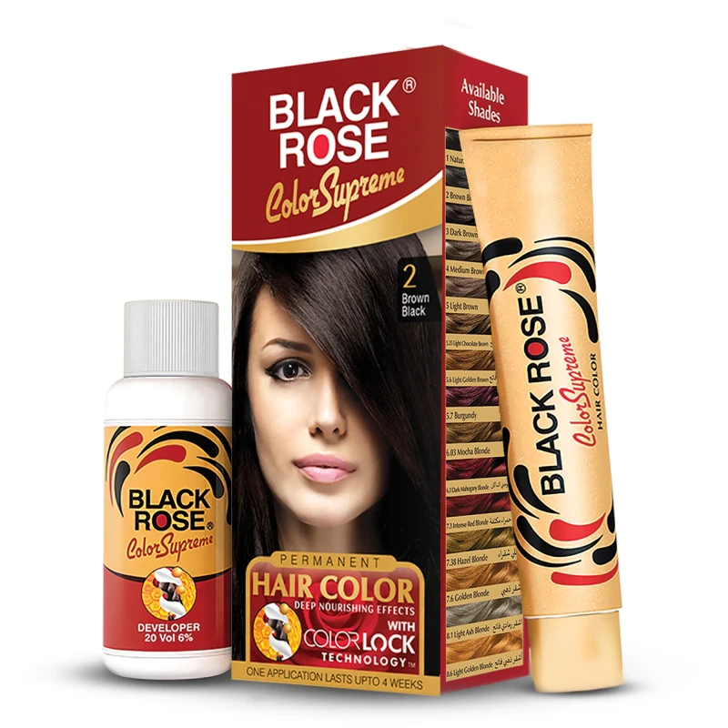 Black Rose Hair Color 02  Brown Black