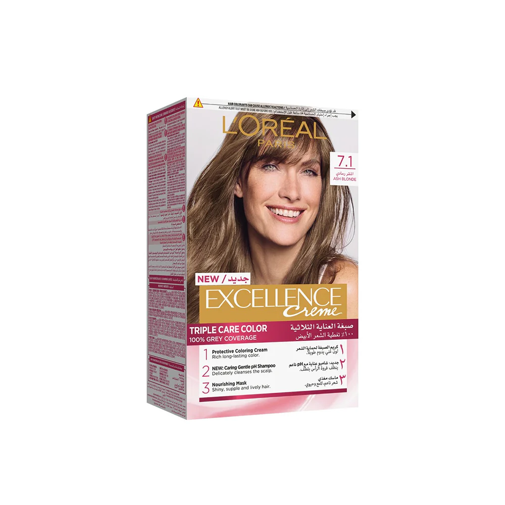 Loreal Excellence Hair Color 7.1 Ash Blonde