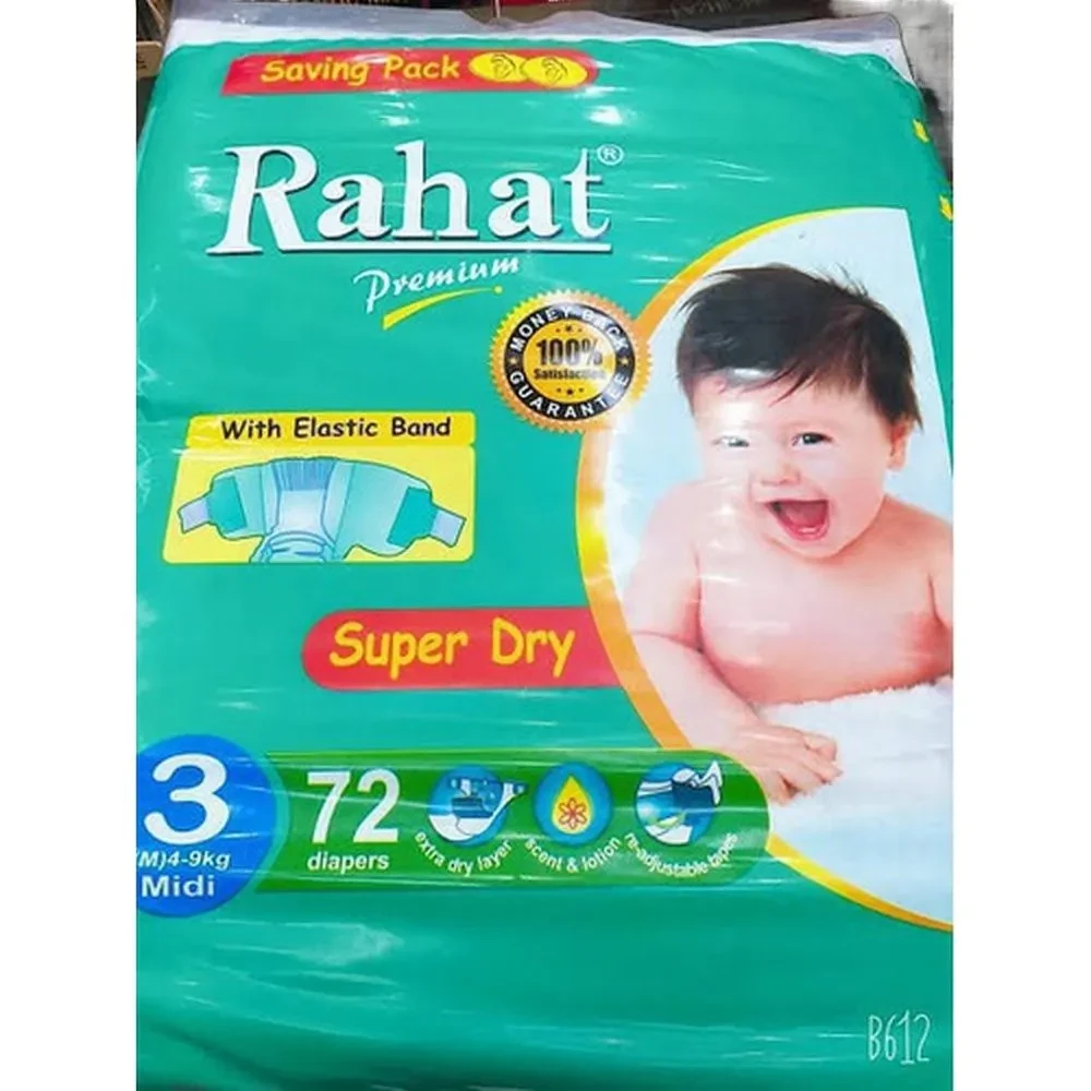 Rahat Premium Diaper 3-M 72P