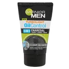 Garnier Face Wash Men Turbo Light Oil Control Charcoal 3In1 100ML