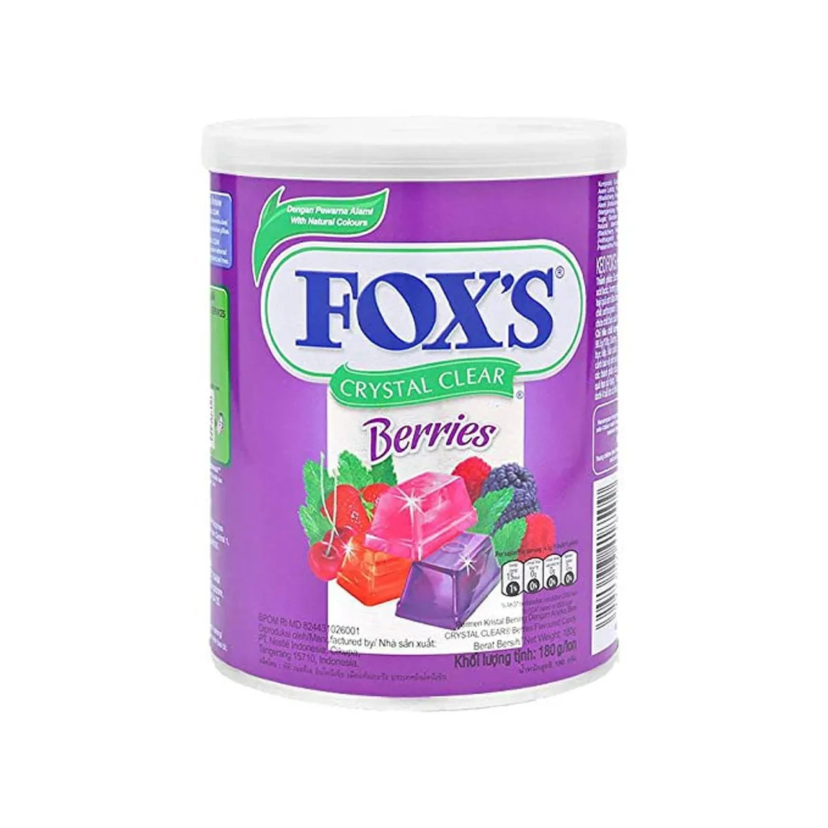 Fox Candies Tin Berries Purple 180G