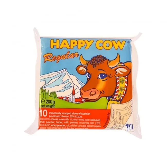 Happy Cow Cheese Slices Regular 200G