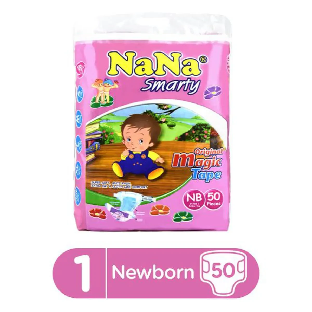 Nana Smarty Diaper 1-NB 50P