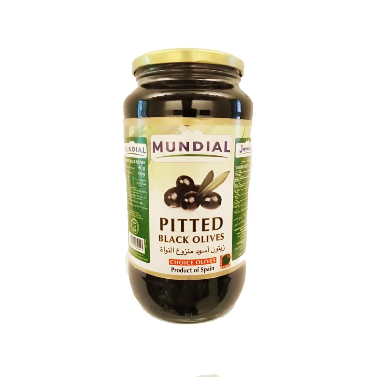 Mundial Olive Black Pitted 900G