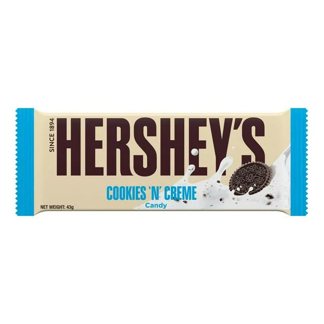 Hershey's Chocolate Bar Cookies N Creme 43G