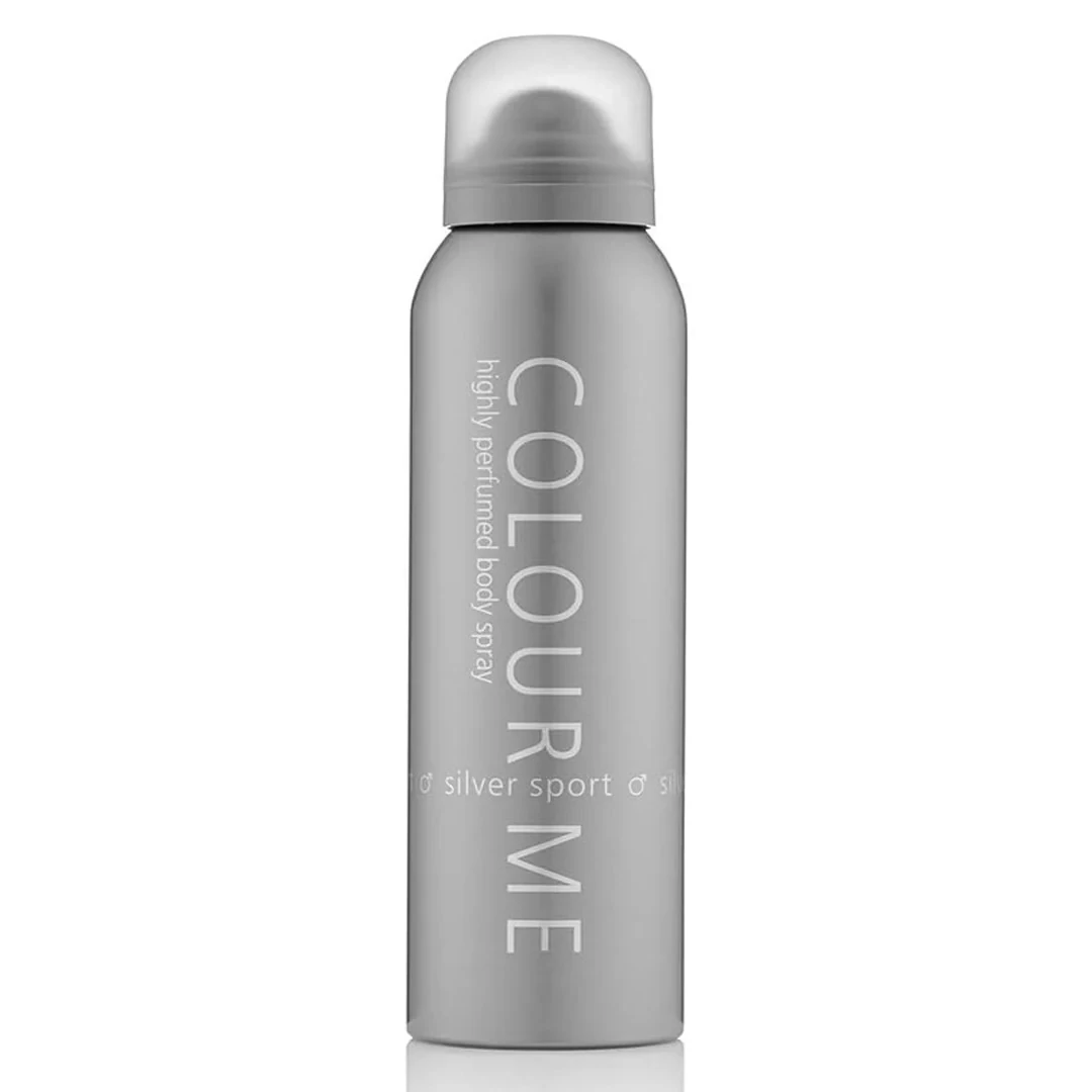 Colour Me Deodorant Body Spray Silver Sport 150Ml