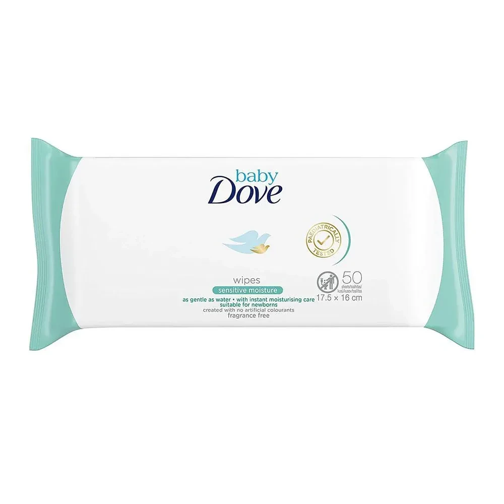 Dove Baby Wipes 50P Sensitive