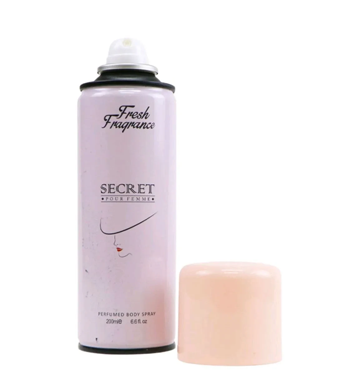 Fresh Fragrance Deodorant Body Spray Secret Pour Femme 200ML