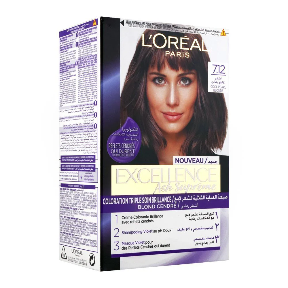 Loreal Excellence Hair Color 7.12 Cool Pearl Blonde