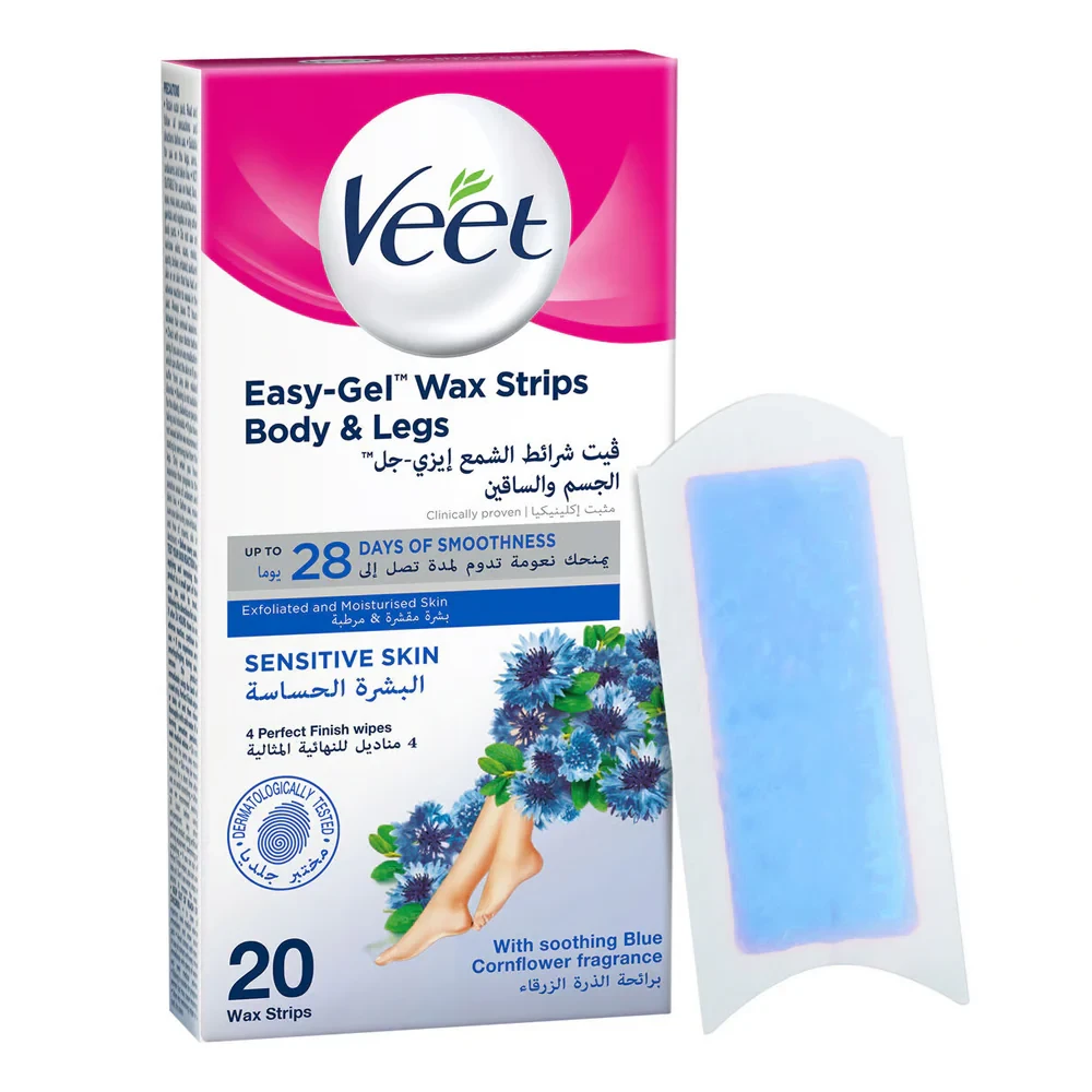 Veet Wax Strips Face Blue 20S