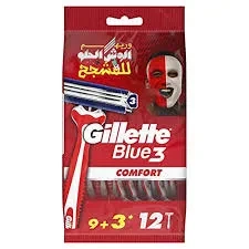 Gillette Razor Blue 3 Card Pack Red