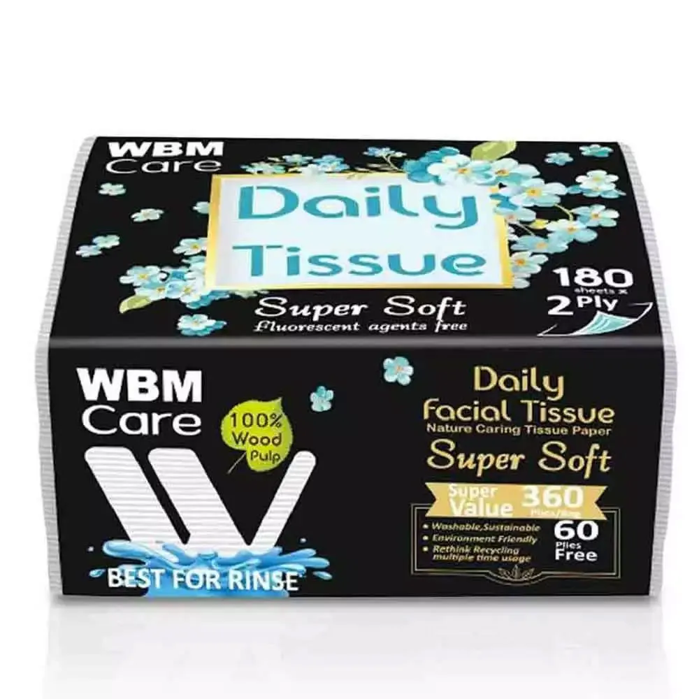 WBM Care Daily Tissue 180Pc