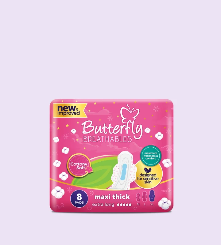 Butterfly Pads Maxi Thick XL 8PC Breathables