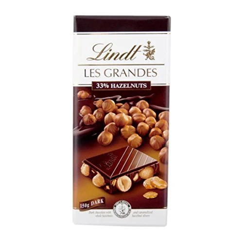 Lindt Chocolate Les Grandes Hazelnut Dark 150G