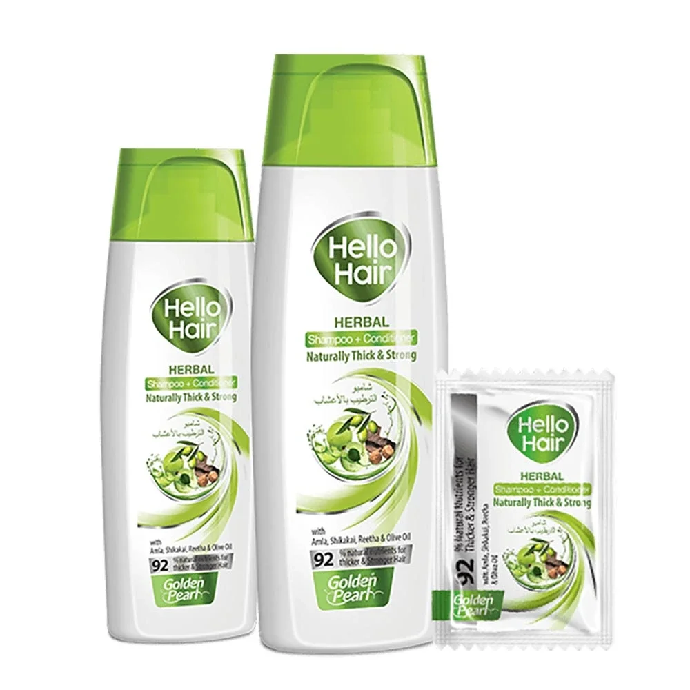 Golden Pearl Shampo Hello Hair Herbal 190ml