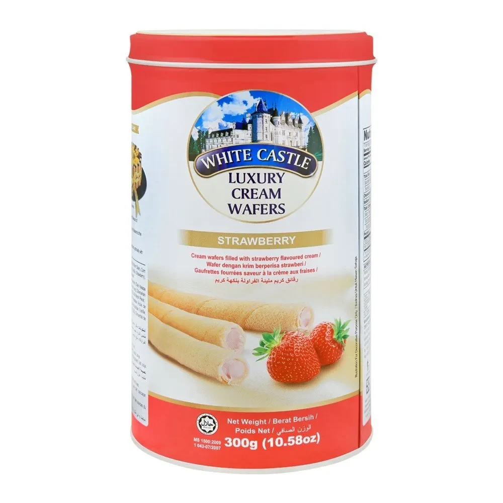 White Castle Wafer Rolls Strawberry 300G