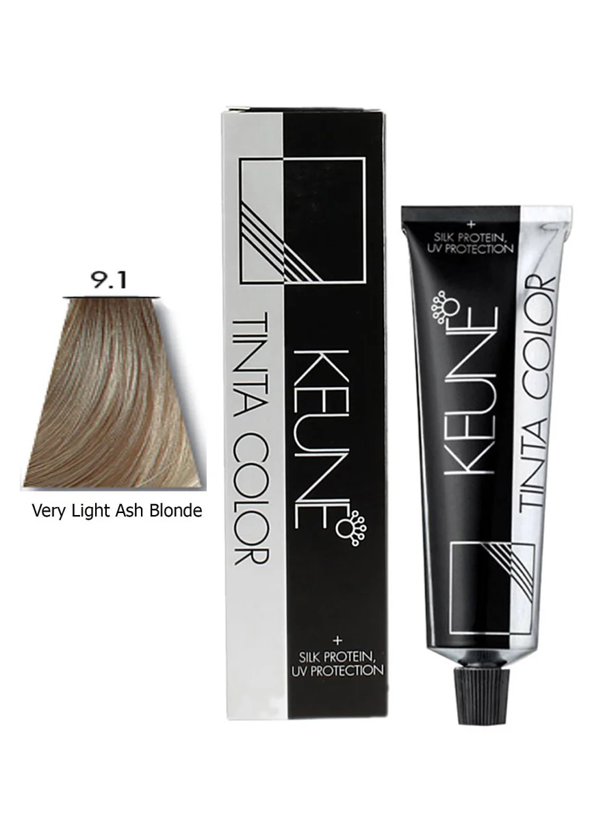 Keune Color Tinta 9.1 Very Light Ash Blonde