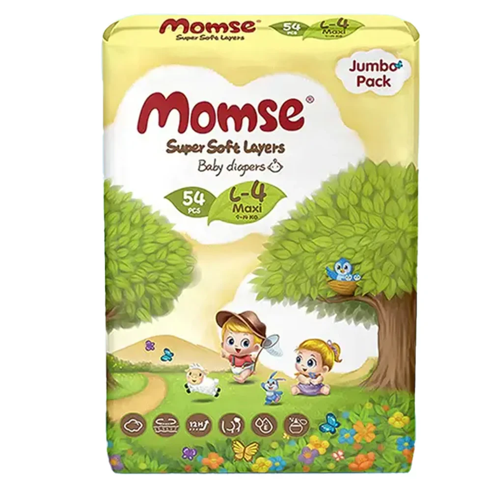 Momse Diapers 4-L 54PC