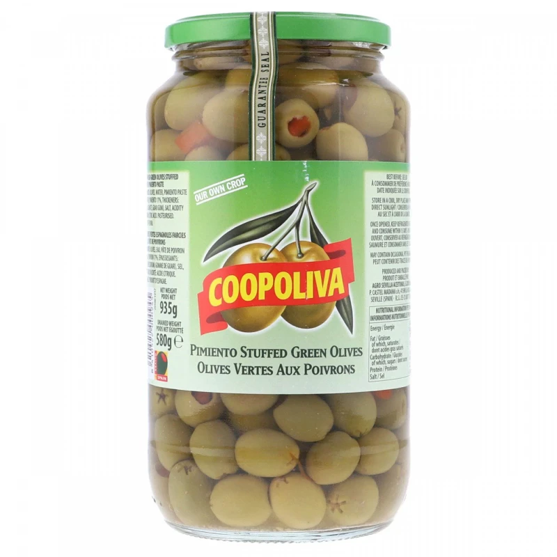 COOPOLIVA OLIVES GREEN PITTED 935G