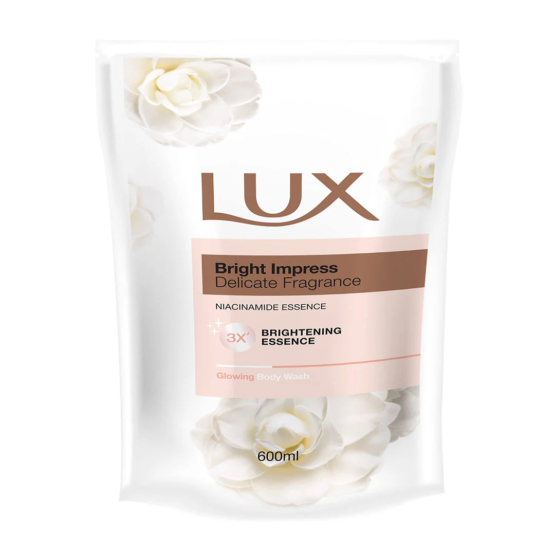 Lux Body Wash Refil Pouch Bright Impress 600ML