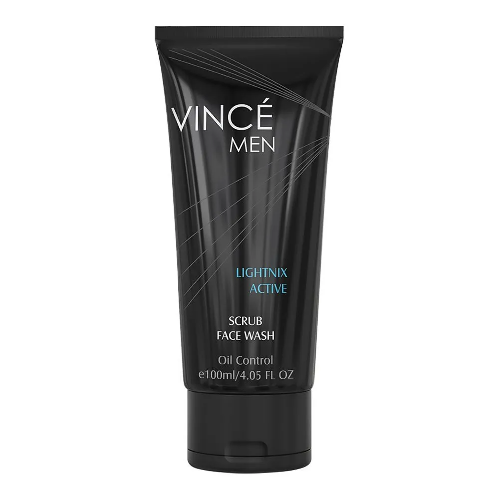 Vince Face Wash Men Scrub Lightnix Active 100ML