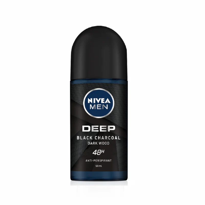 Nivea Roll On Men Deep Black Charcoal Dark Wood 50ML