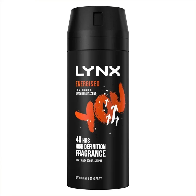 Lynx Deodorant Body Spray Energised 150ML