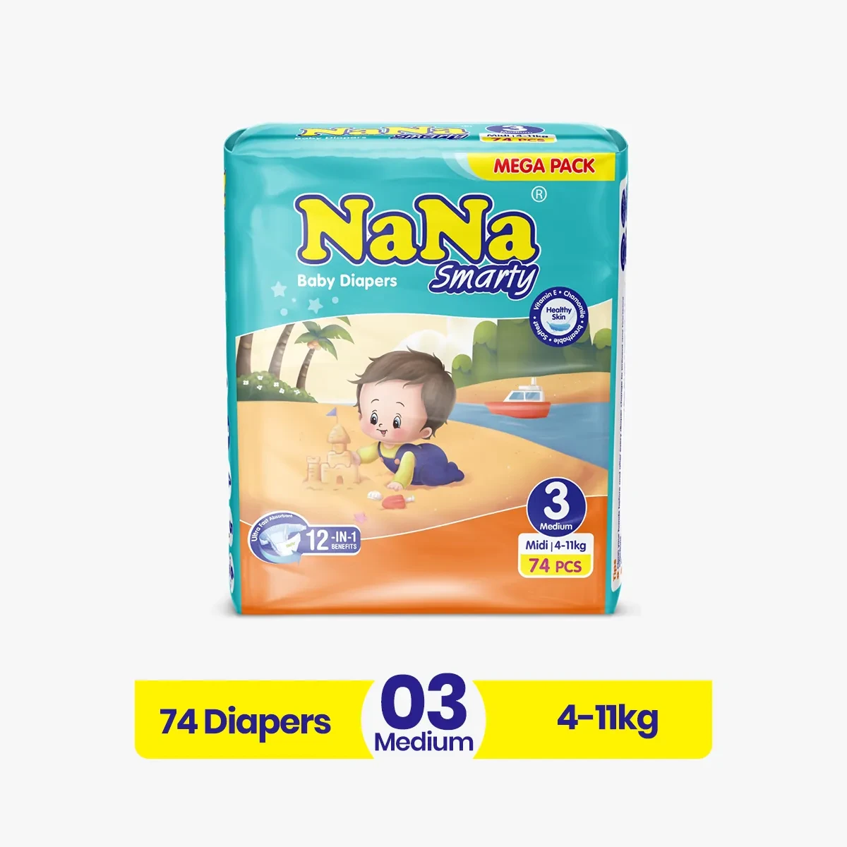 Nana Smarty Diaper  3-M 74P