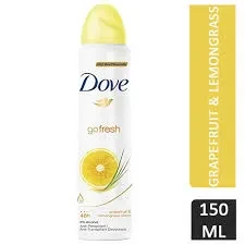 Dove Deodorant Body Spray Go Fresh Grapefruit Lemongrass 150ML