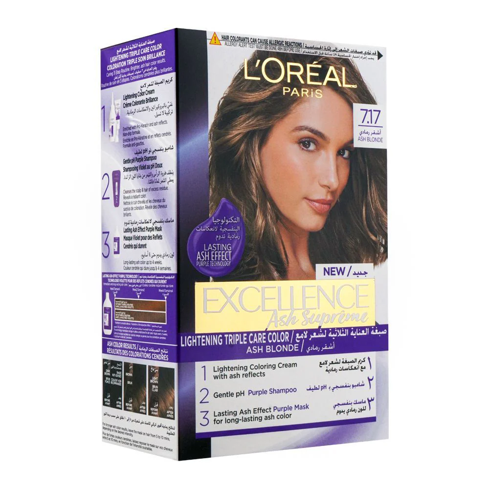 Loreal Excellence Hair Color 7.17 Ash Blonde