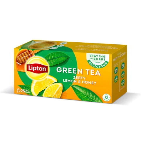 Lipton Green Tea Bags Lemon And Honey 25S