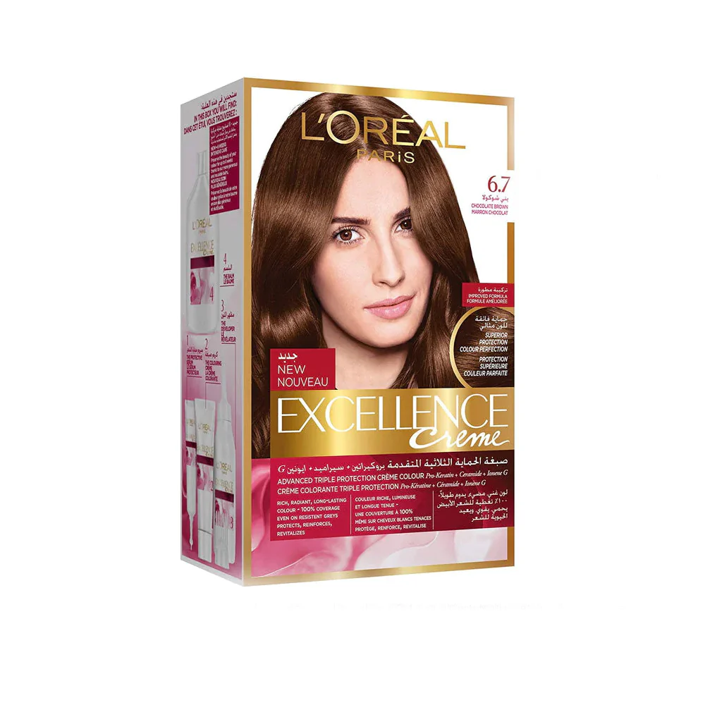 Loreal Excellence Hair Color 6.7 Chocolate Brown