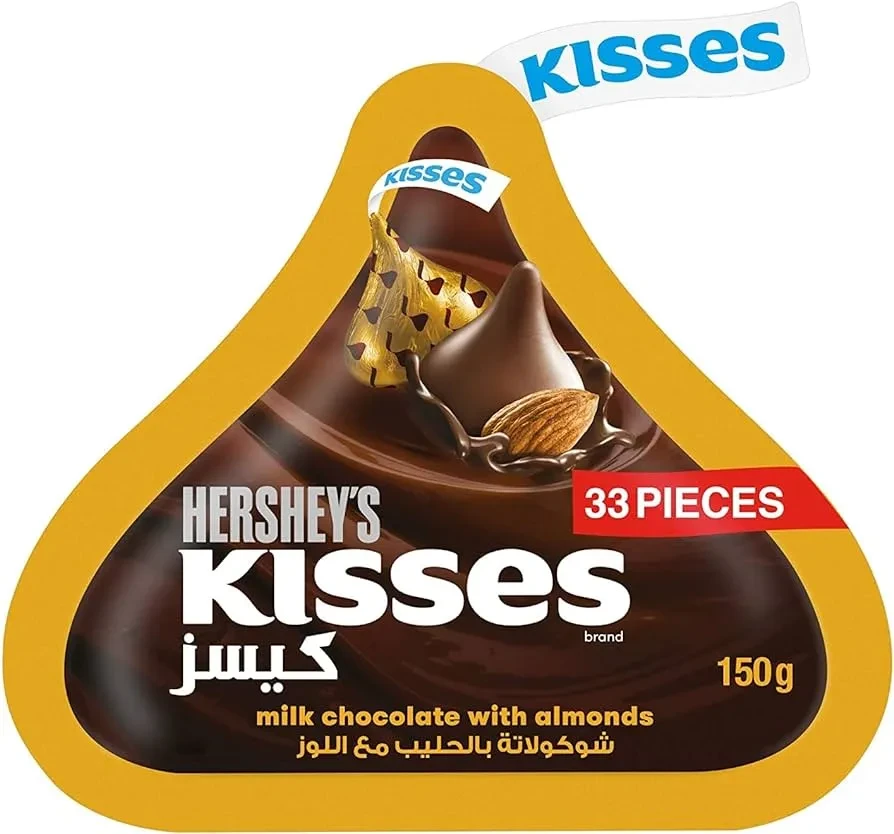 Hershey's Kisses Chocolate Pouch Creamy Chocolate With Almonds 150G