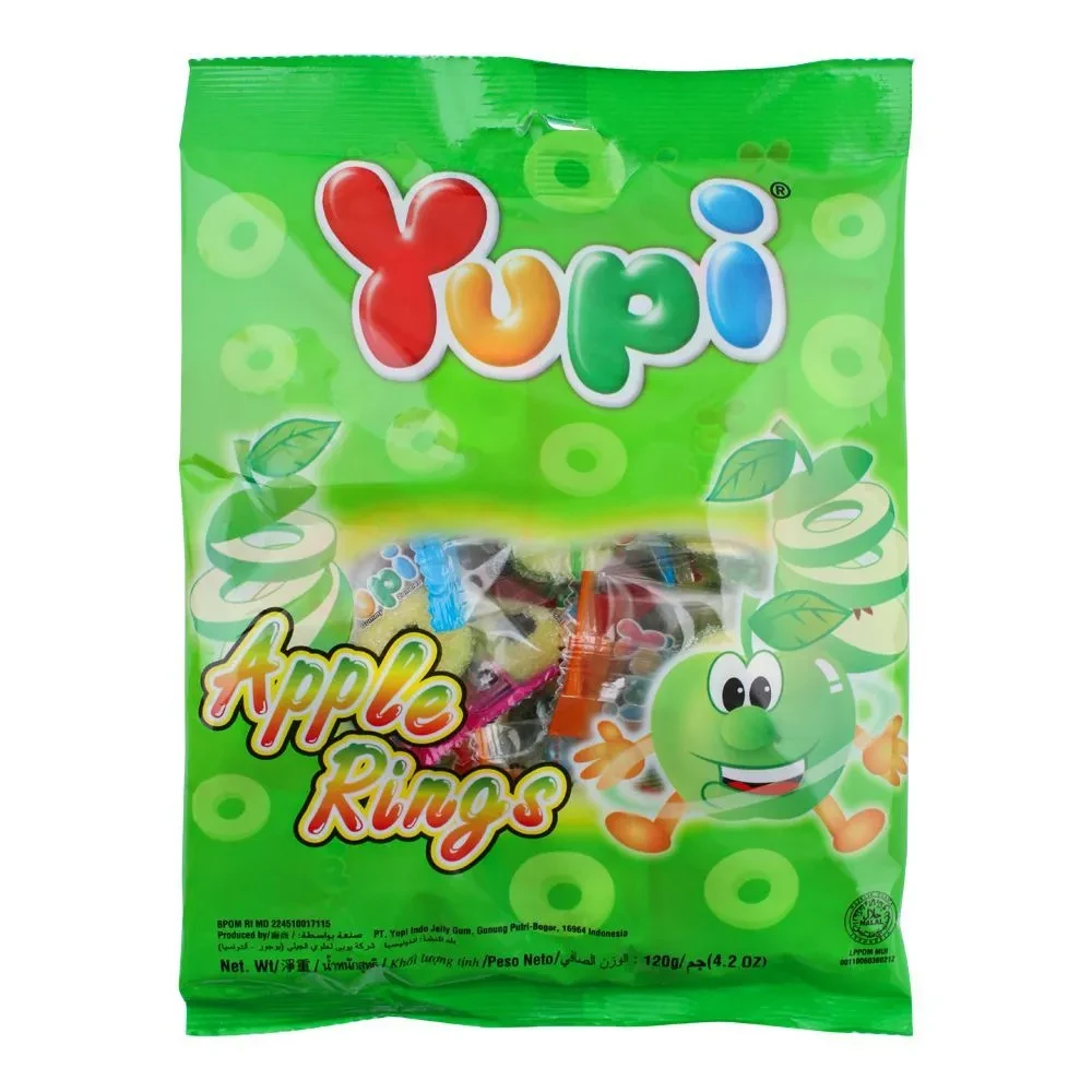 Yupi Jelly Pouch Apple Rings 120G