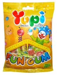 Yupi Jelly Pouch Fun Gum Fruit Cocktail 110G