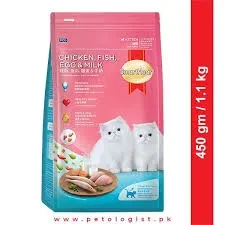 SmartHeart Cat Food Chicken Fish Egg Milk 450G