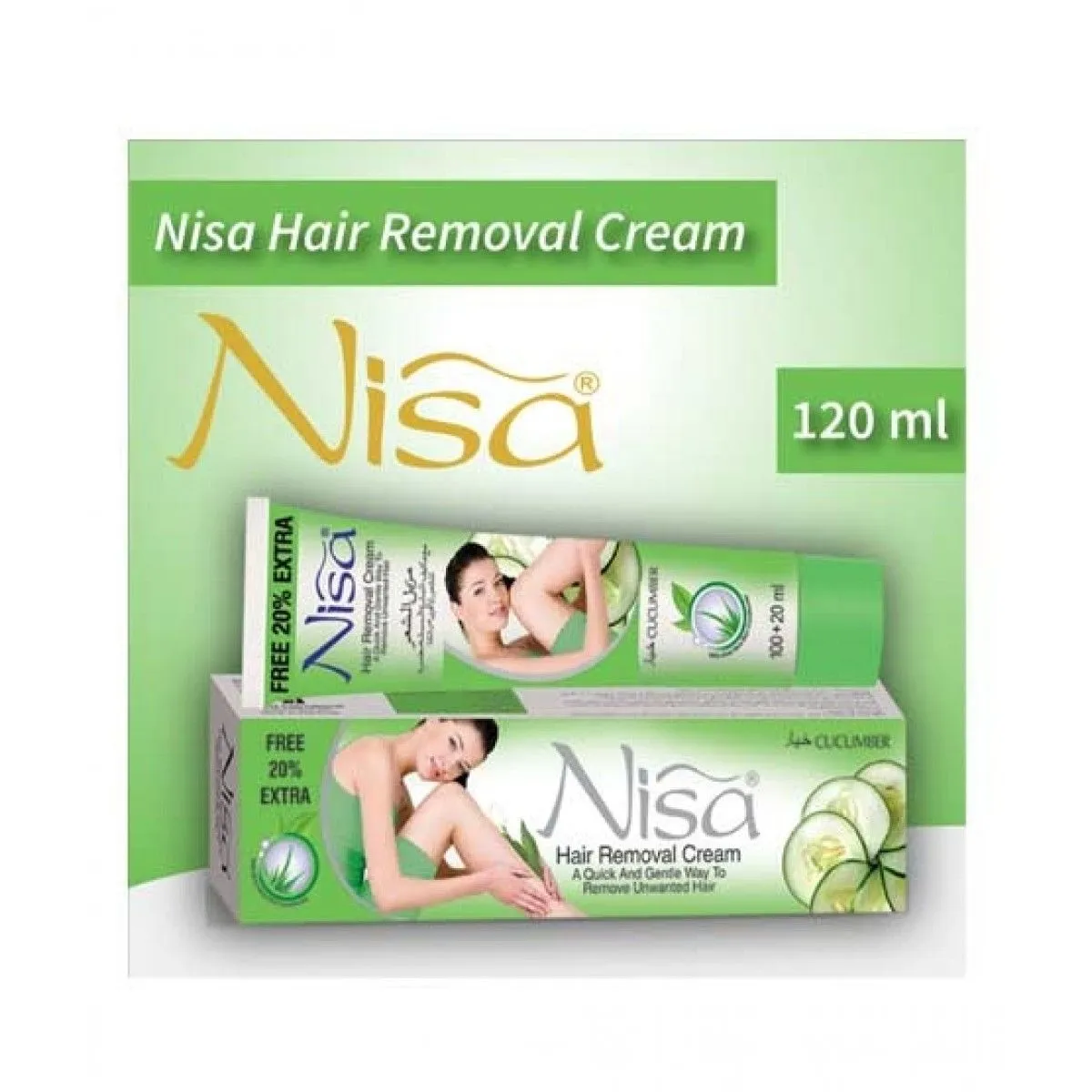 Nisa Hair Removal Cream Cucumber 120g