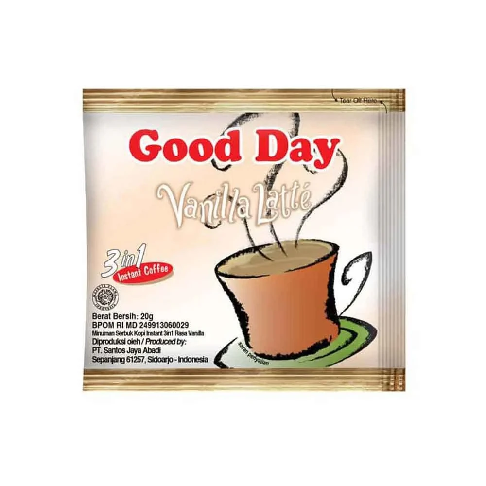 Good Day Coffee Sachet 3 In 1 Vanilla Latte 20G