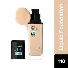 Maybelline Foundation Fit Me Glass 118 Light Beige 30ML