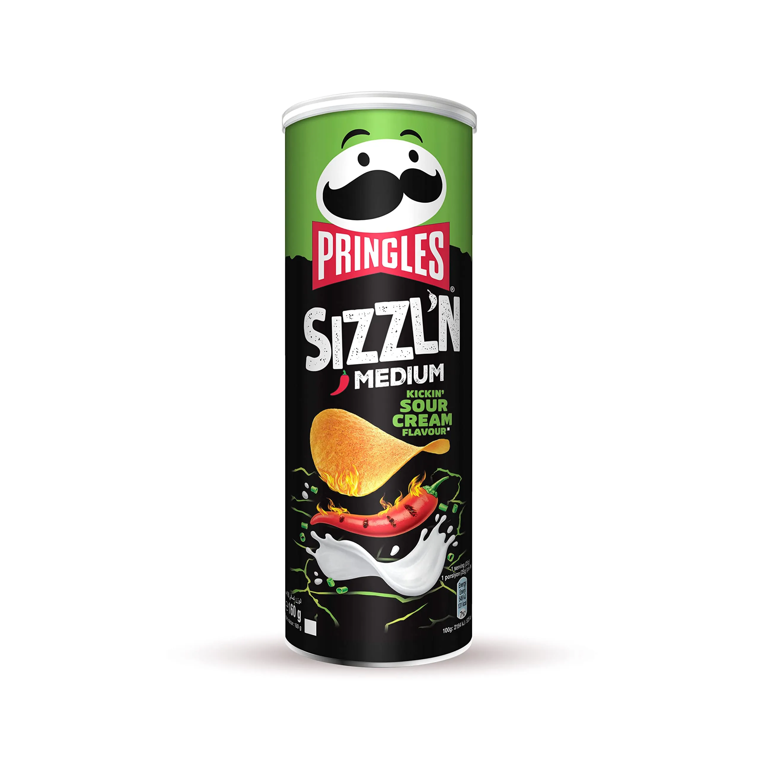 Pringles Sizzln Sour Cream 160G