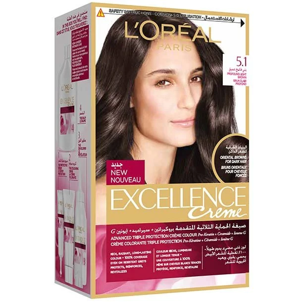 Loreal Excellence Hair Color 5.1 Profound Light Brown