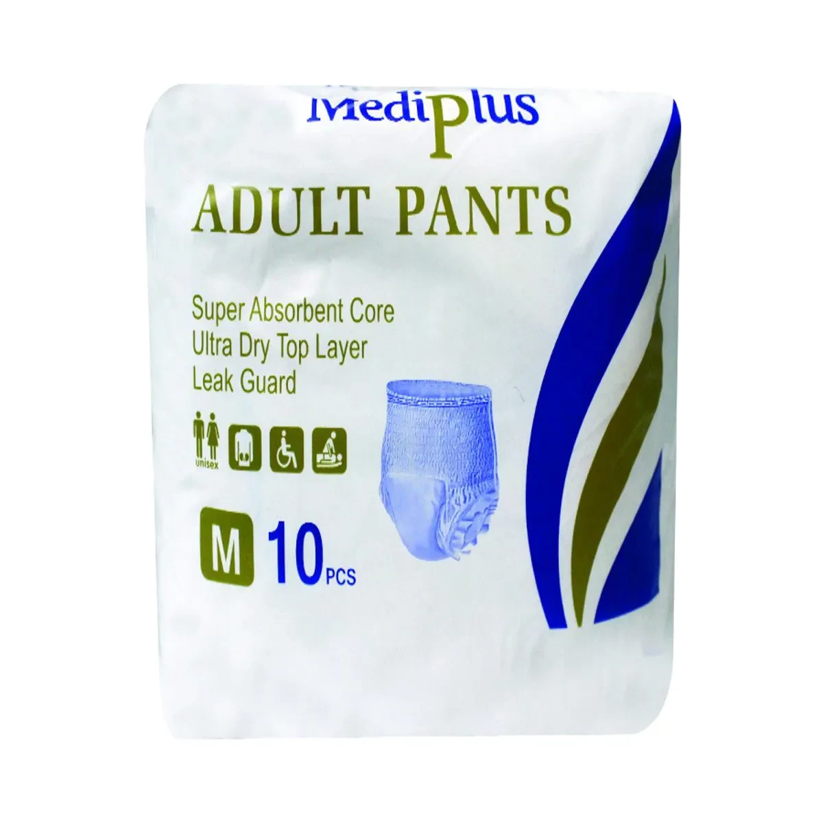 Mediplus Adult Diapers Pants Medium 10PCS