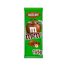 M&Ms Chocolate Bar Hazelnut Green 165G