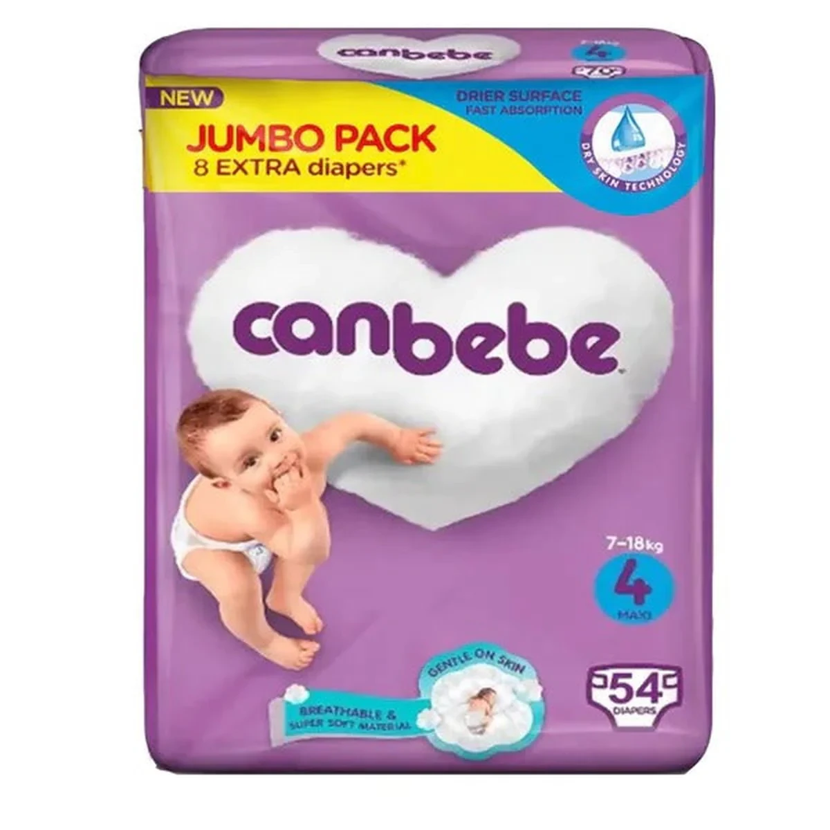 Canbebe Diaper 4-L 54P