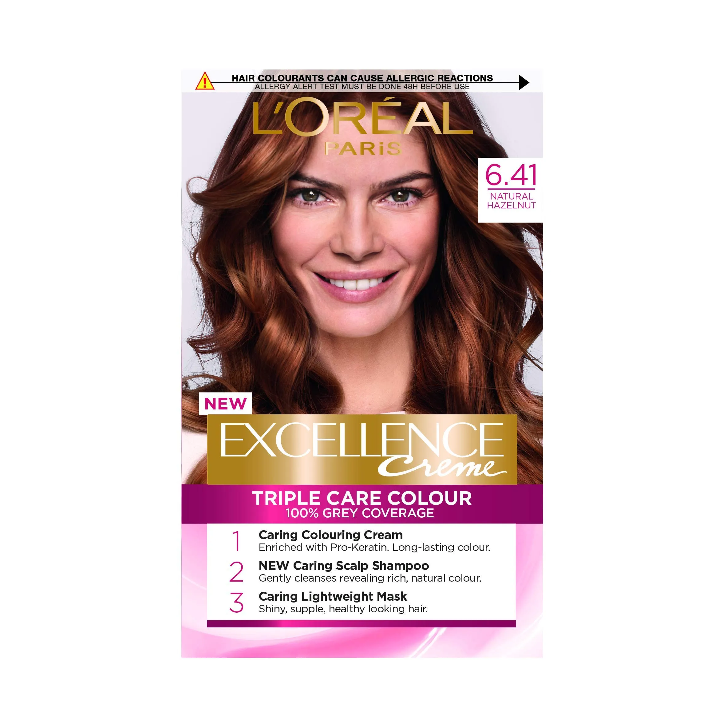 Loreal Excellence Hair Color 6.41 Light Caramel Brown