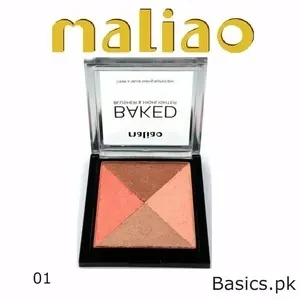 Maliao 4in1 Eyeshade+Blush+Bronz+Highlighter 01